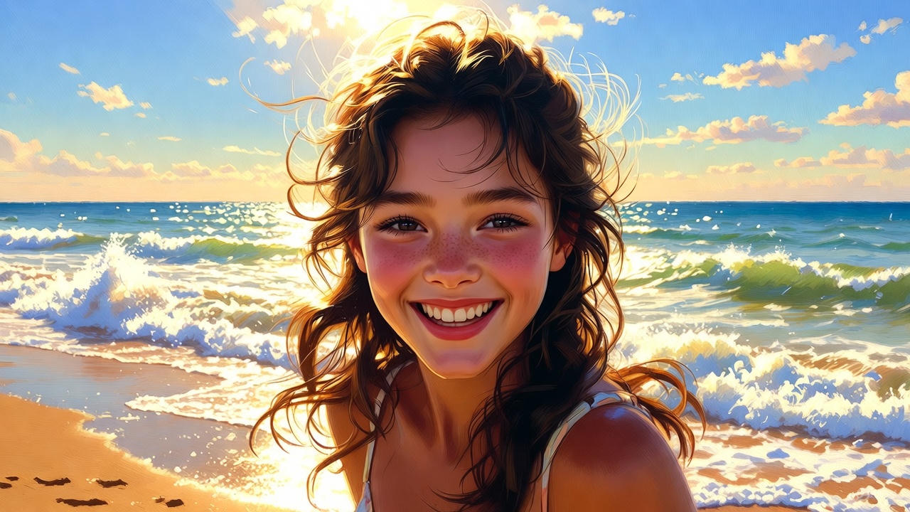 若い女性の笑顔