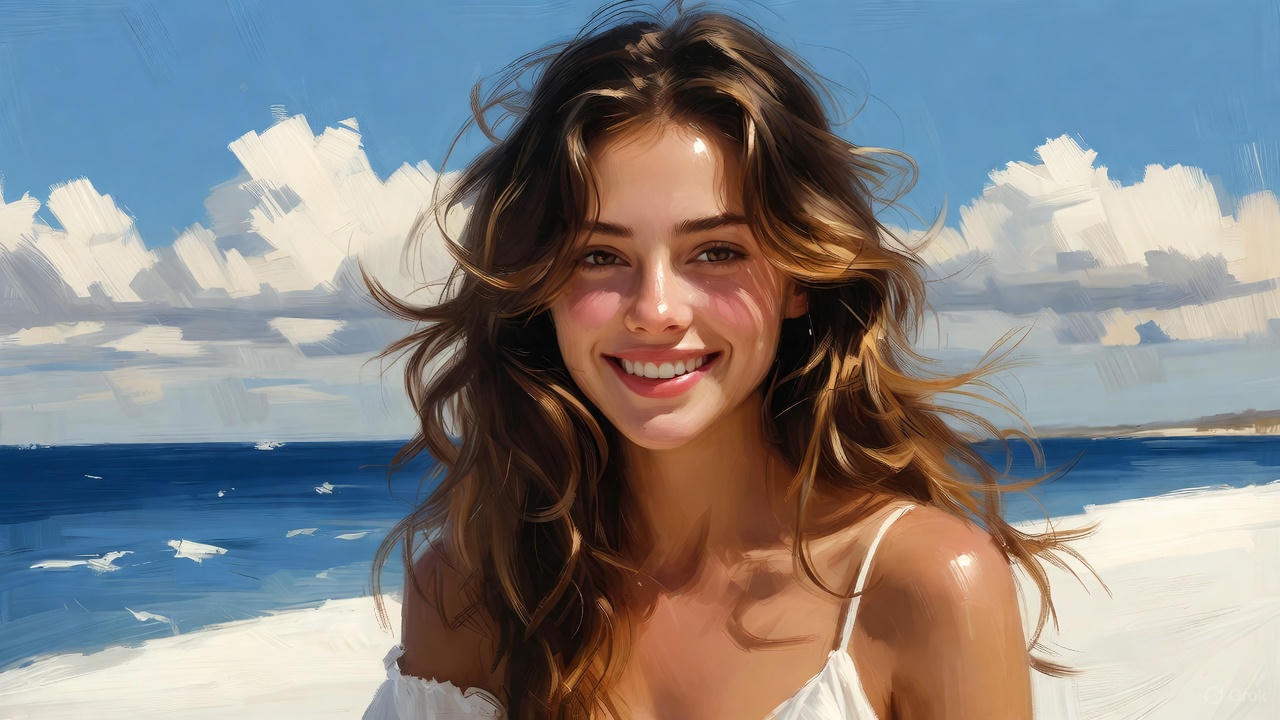 若い女性の笑顔