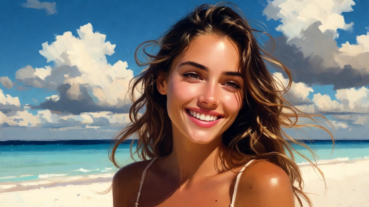 若い女性の笑顔