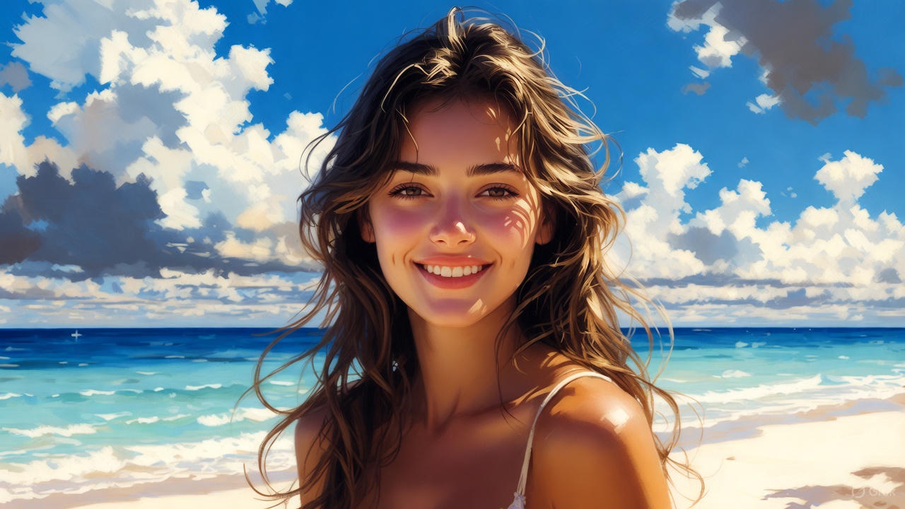 若い女性の笑顔