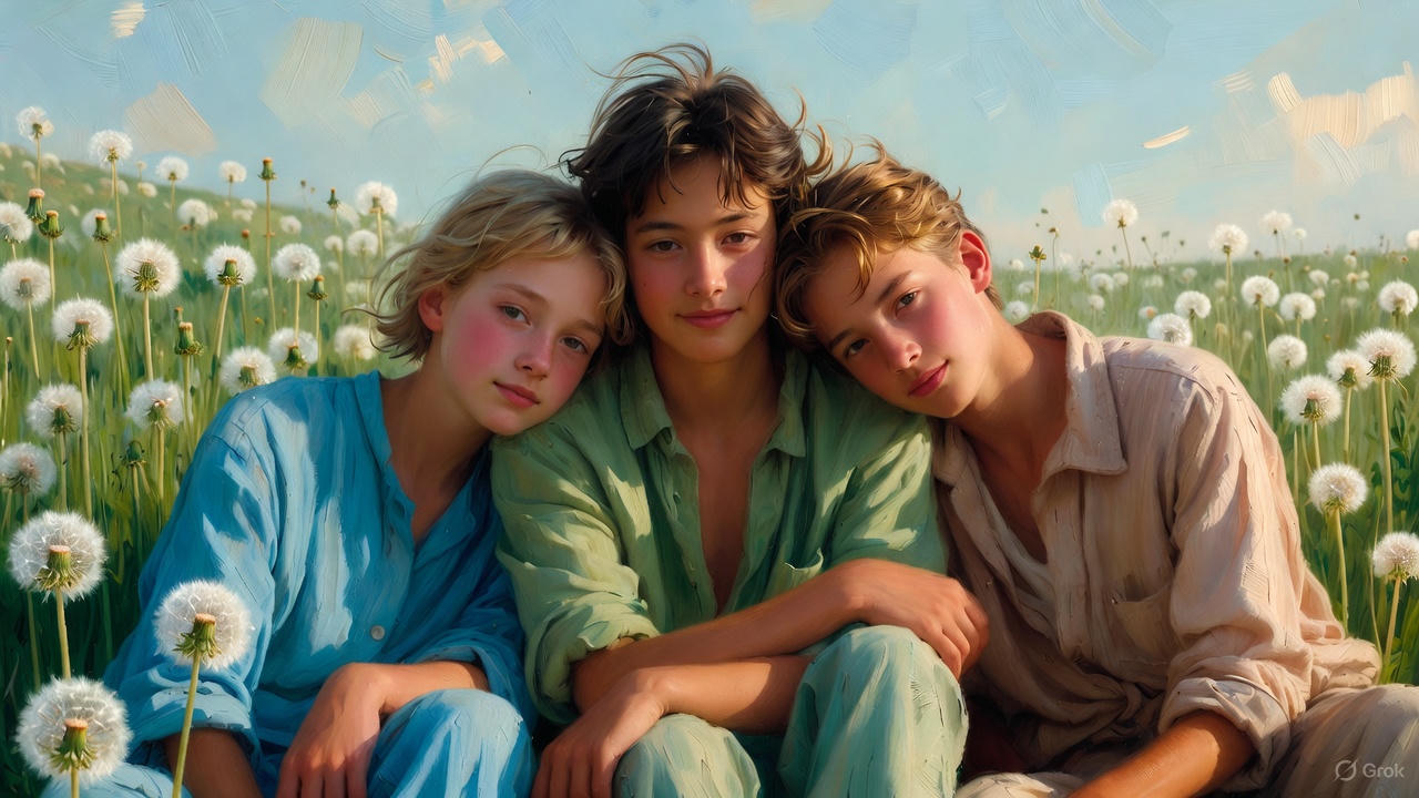 草原の少年少女たち