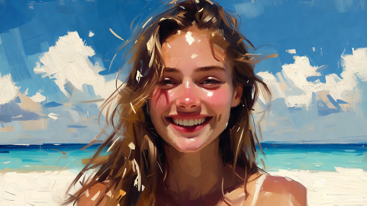 若い女性の笑顔