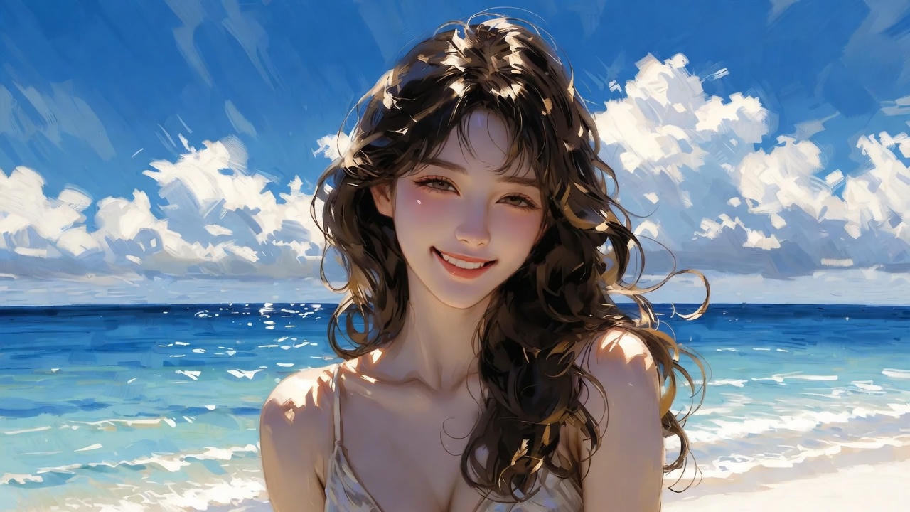 若い女性の笑顔