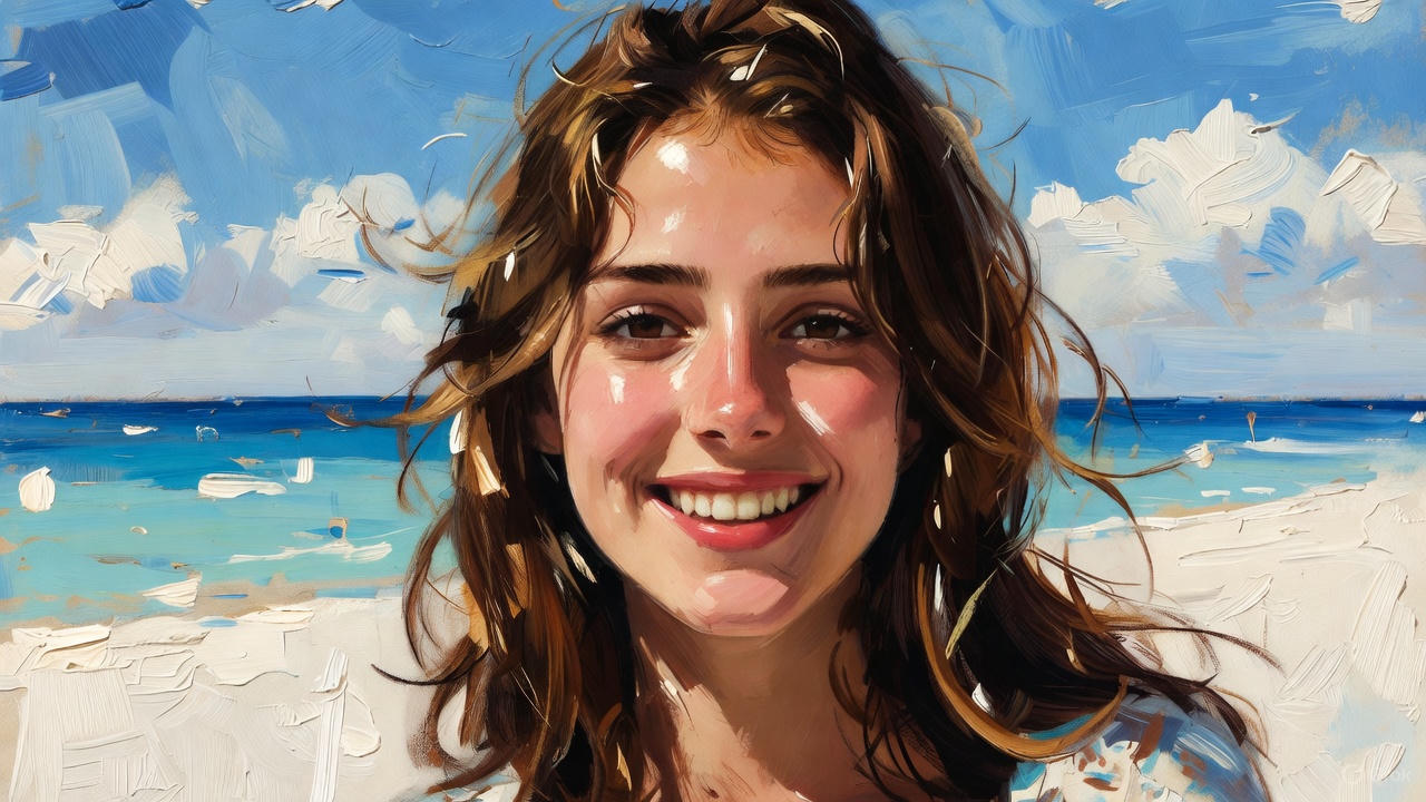 若い女性の笑顔