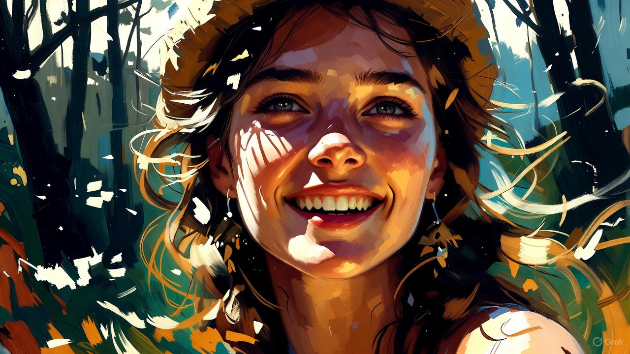 若い女性の笑顔