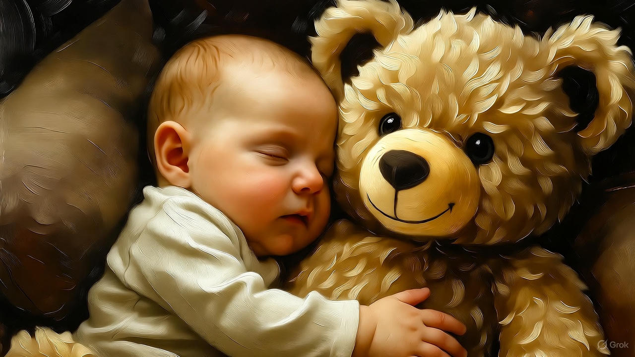 赤ちゃんとクマ