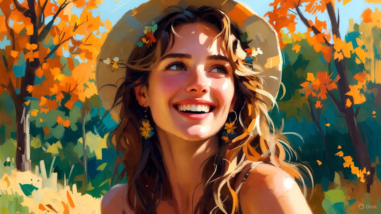 若い女性の笑顔