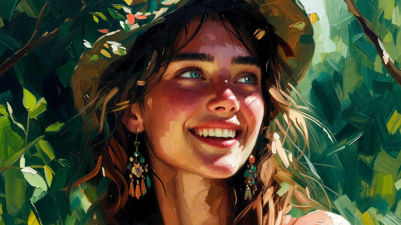 若い女性の笑顔