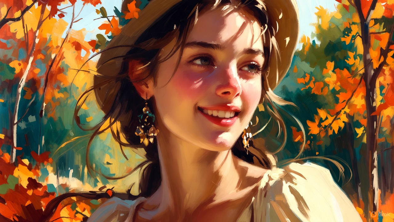 若い女性の笑顔