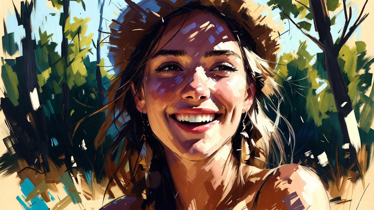 若い女性の笑顔