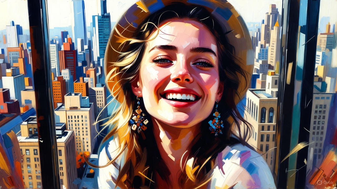 若い女性の笑顔