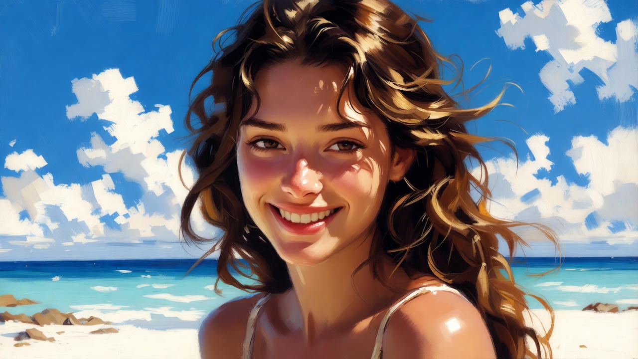 若い女性の笑顔