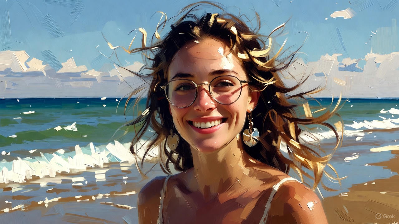 若い女性の笑顔