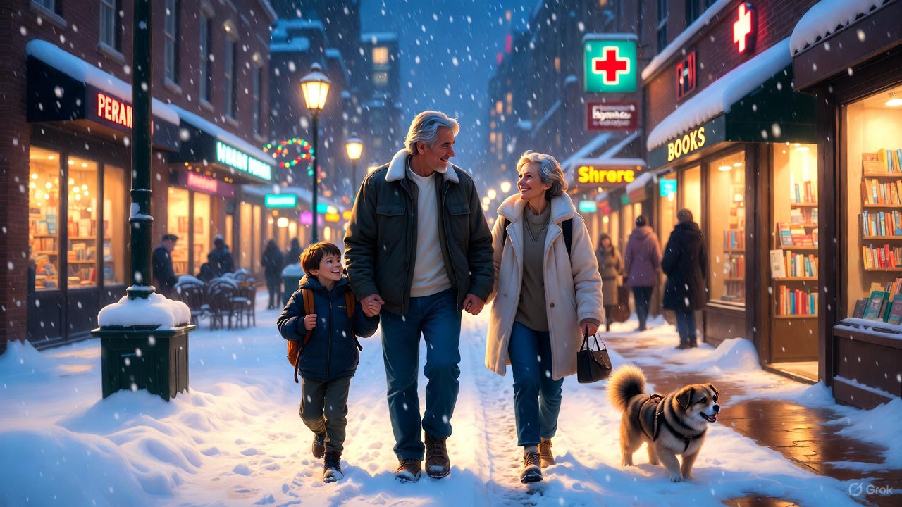 シニア夫婦と孫と愛犬