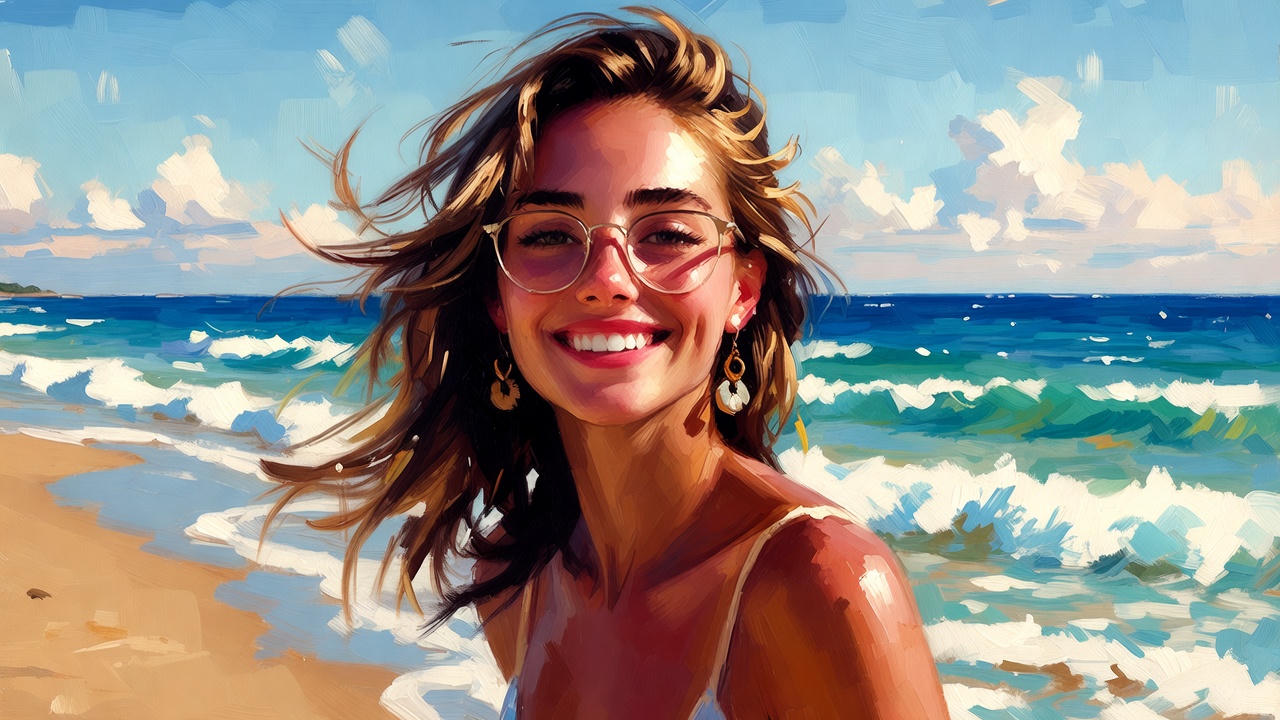 若い女性の笑顔