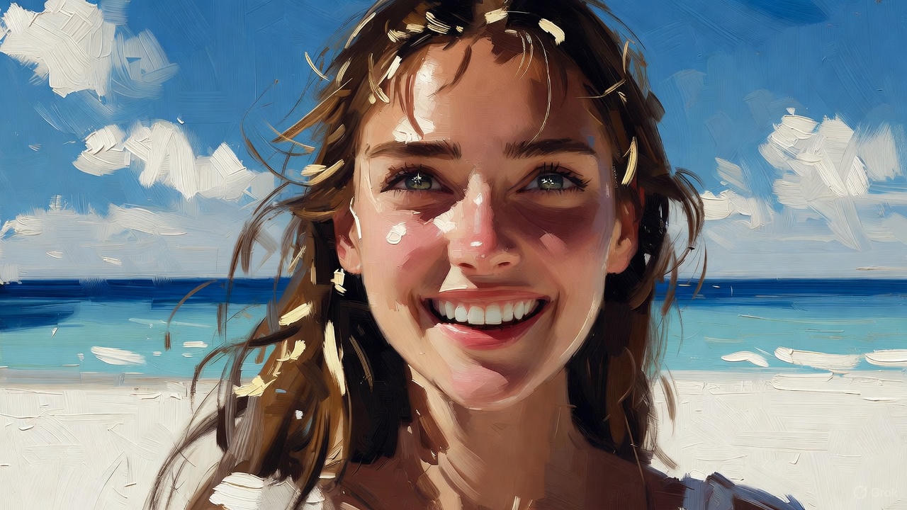 若い女性の笑顔