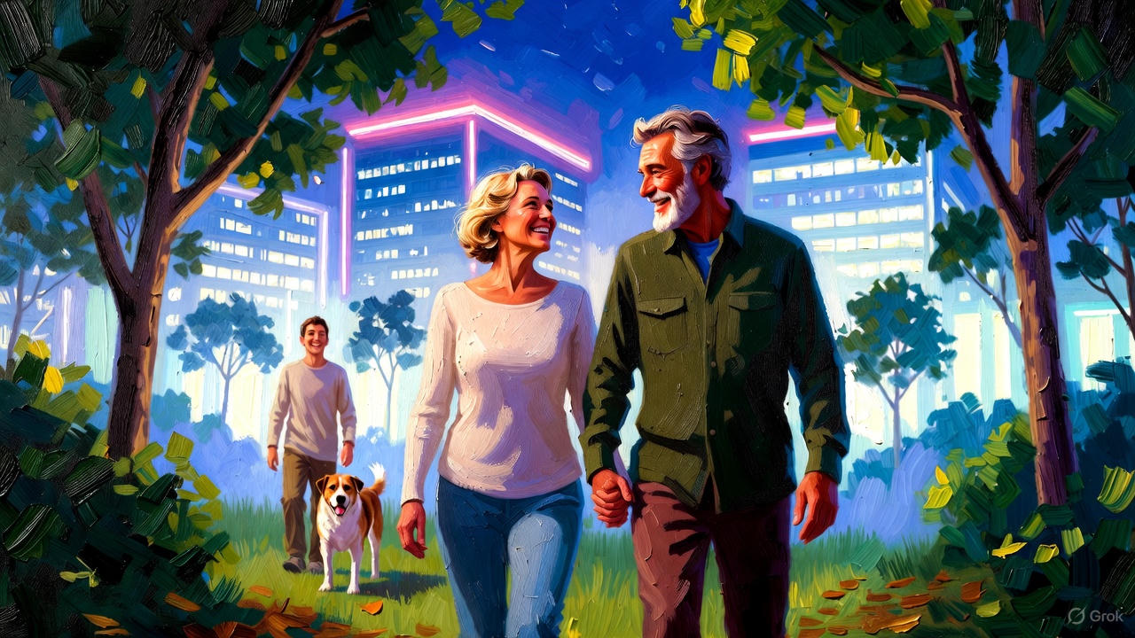 シニア夫婦と孫と愛犬