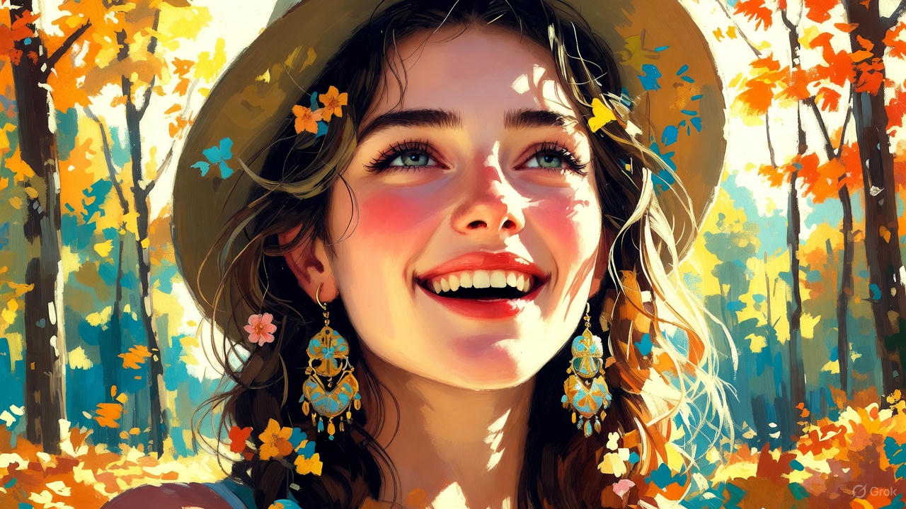 若い女性の笑顔