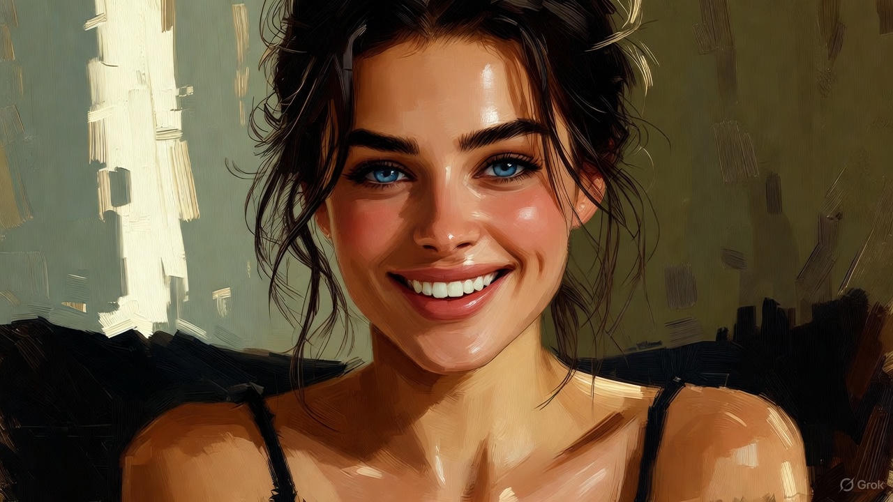 若い女性の笑顔