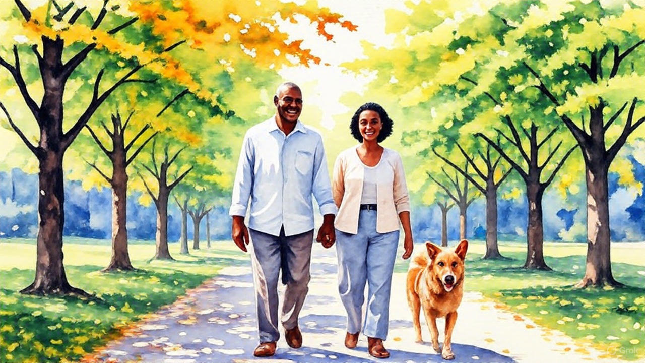 黒人夫婦と愛犬