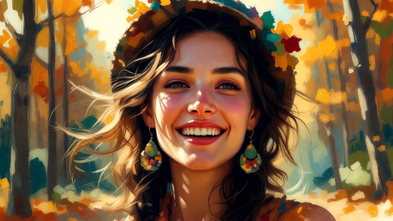 若い女性の笑顔