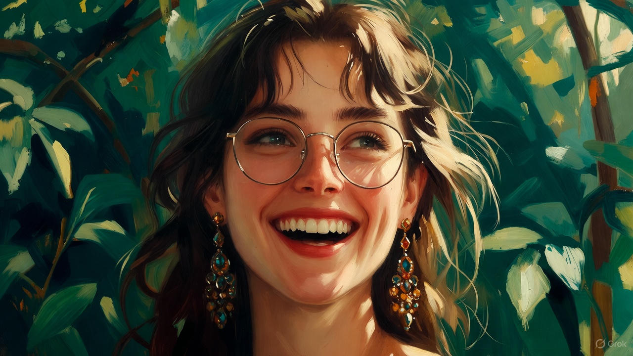 若い女性の笑顔