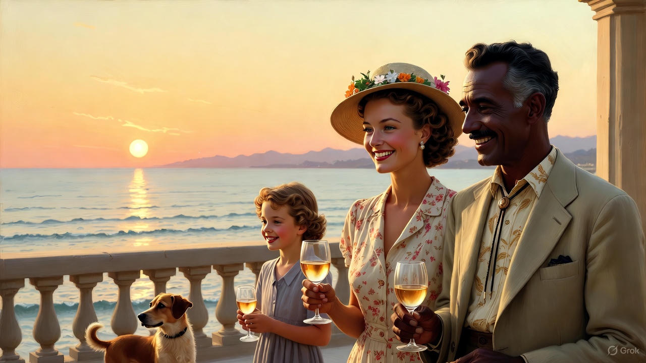 黒人夫婦と愛犬と娘