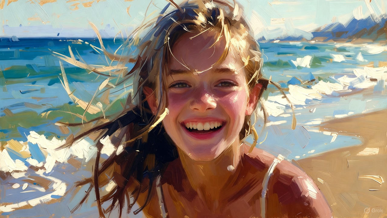 若い女性の笑顔