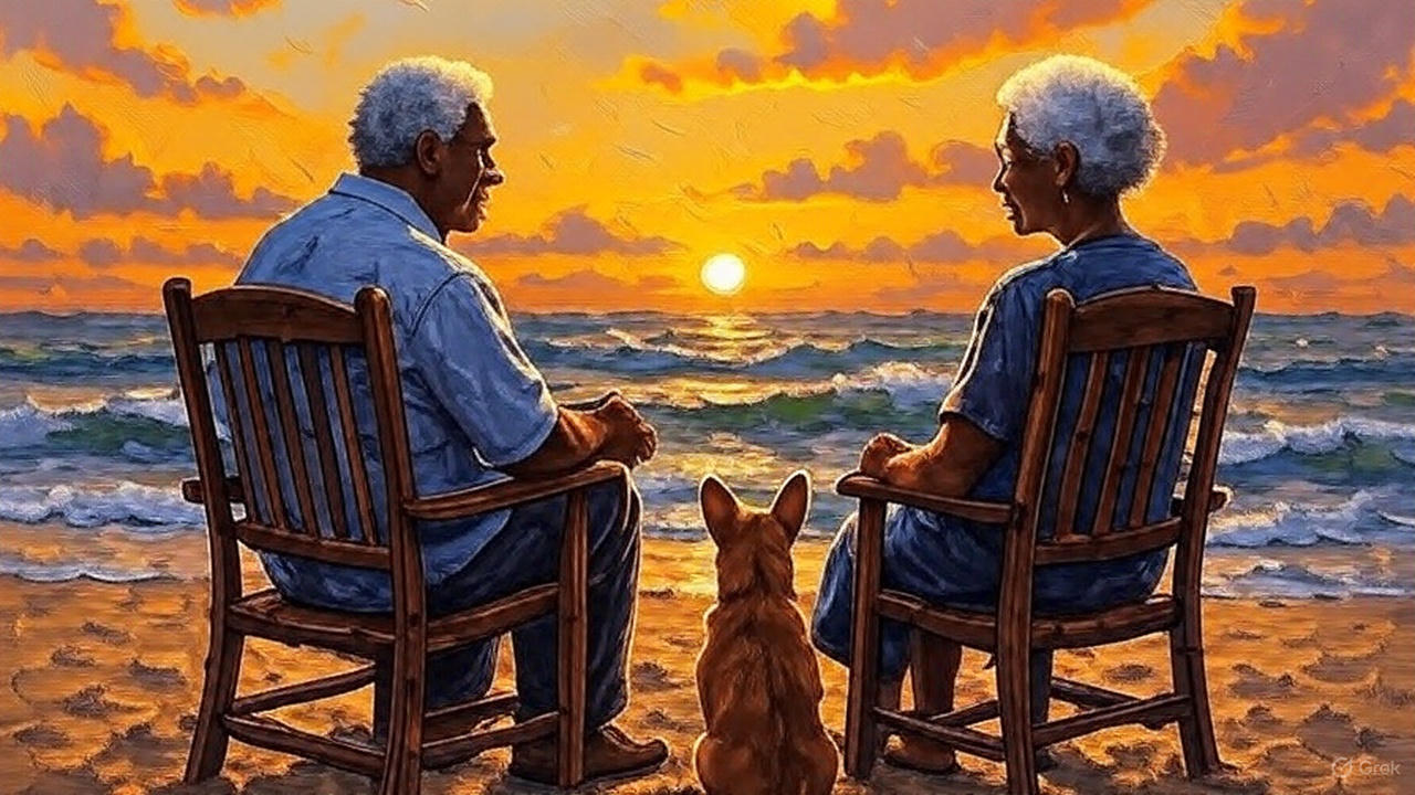 黒人夫婦と愛犬と娘