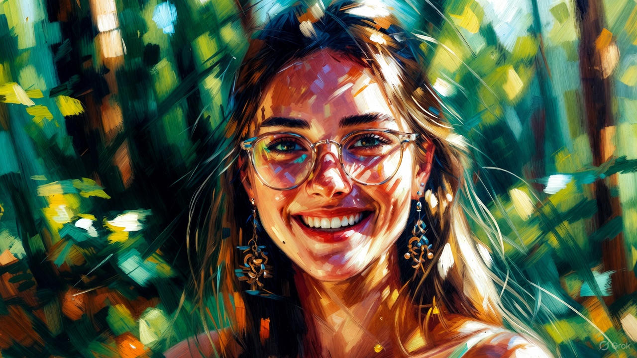 若い女性の笑顔