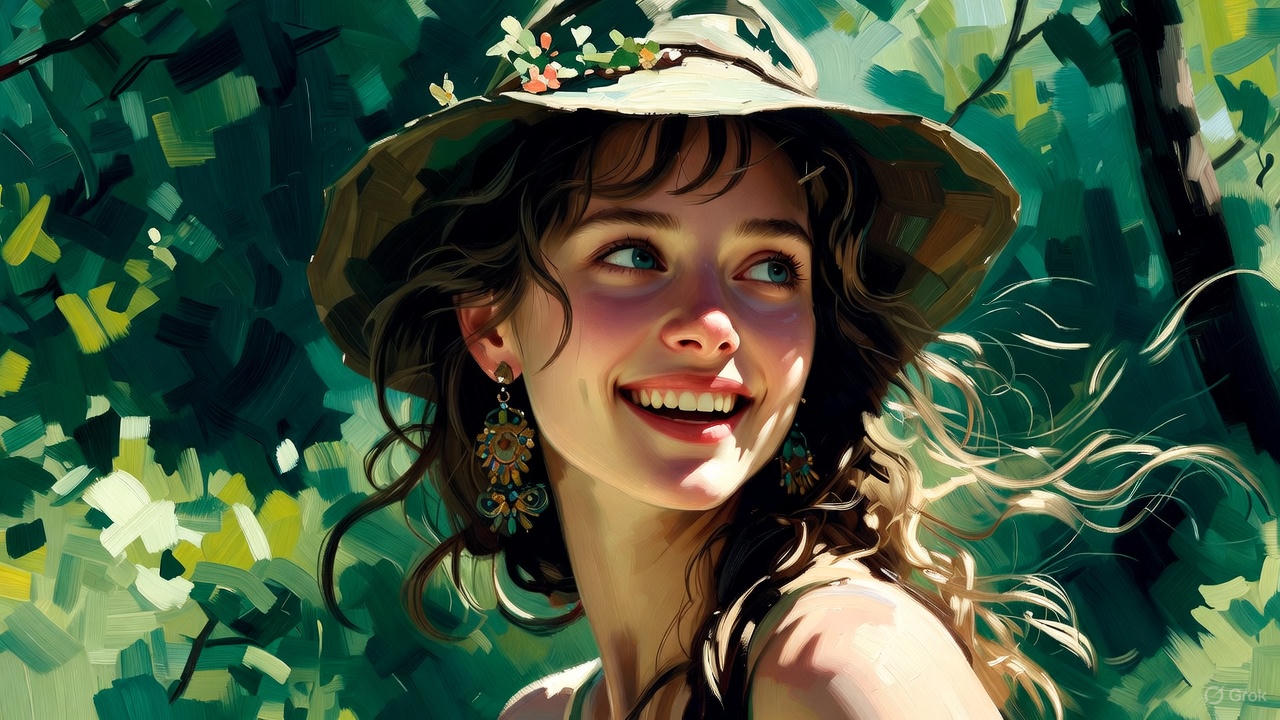 若い女性の笑顔