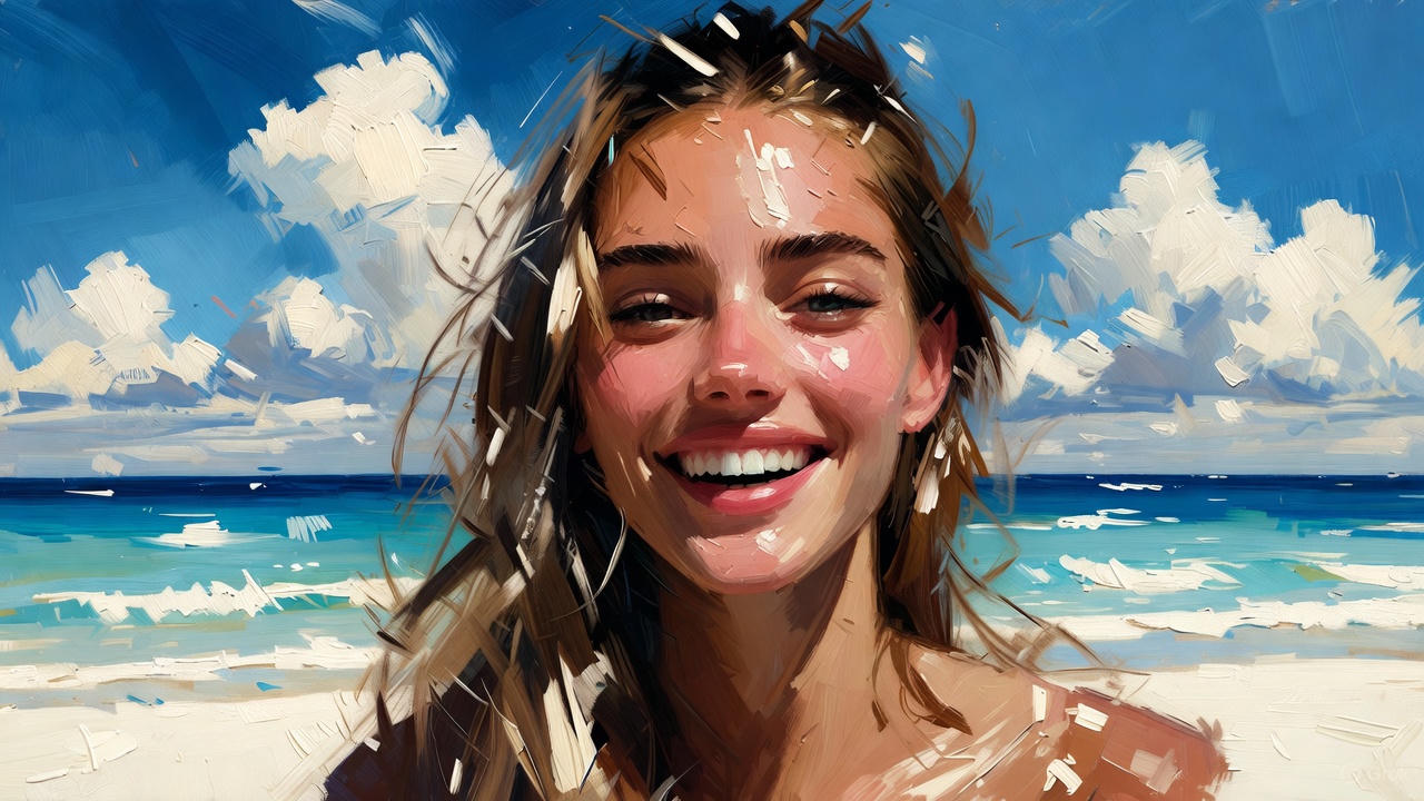 若い女性の笑顔