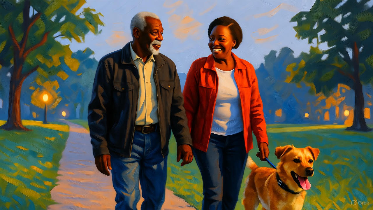 黒人夫婦と愛犬と娘