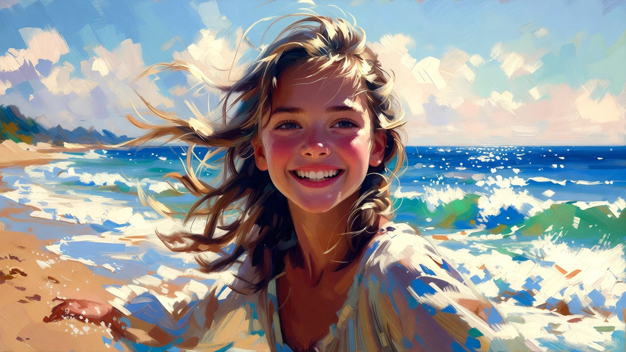 若い女性の笑顔