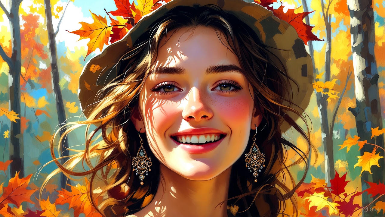 若い女性の笑顔