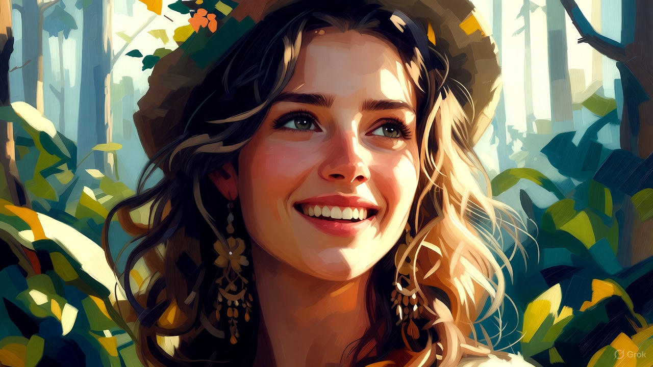 若い女性の笑顔