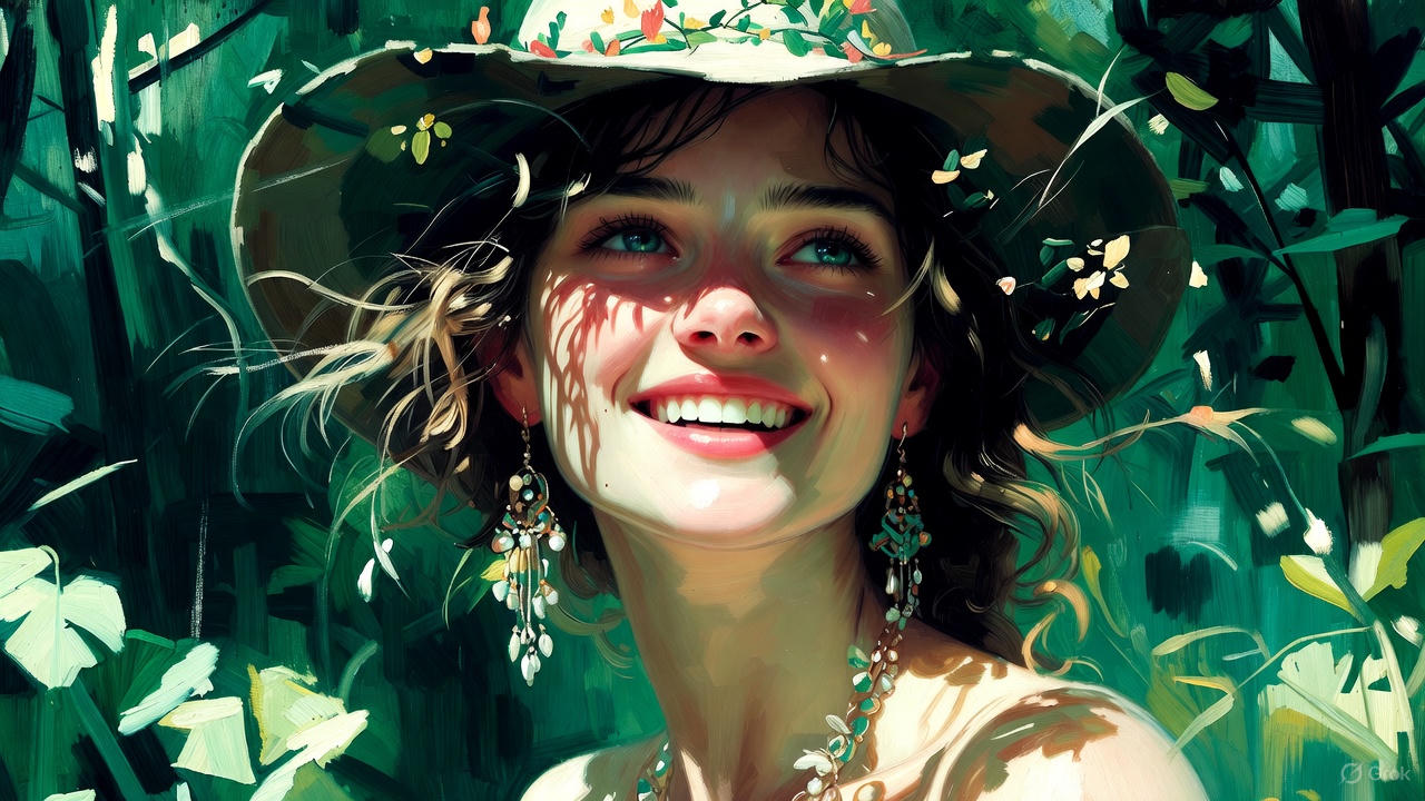 若い女性の笑顔