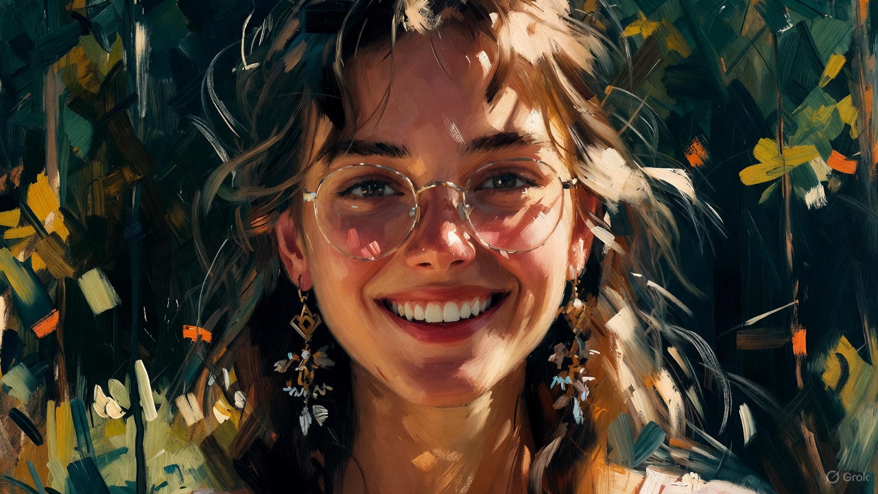 若い女性の笑顔