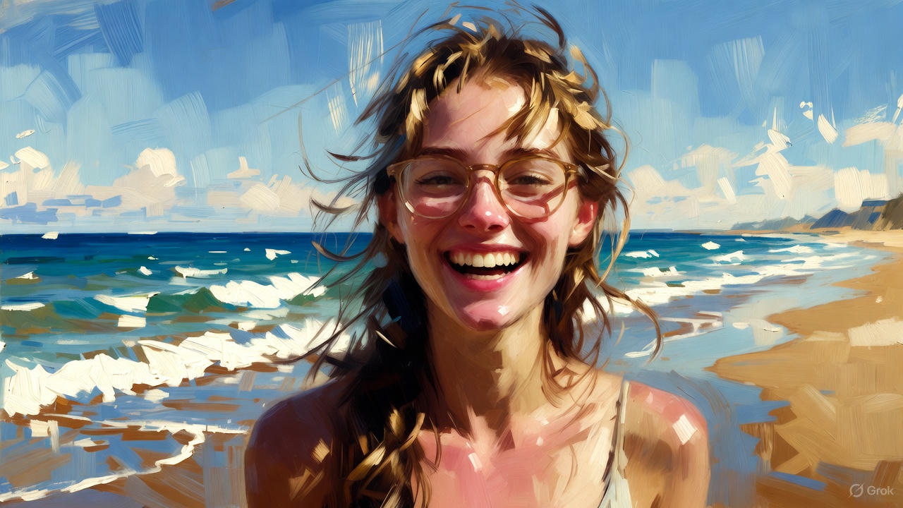 若い女性の笑顔