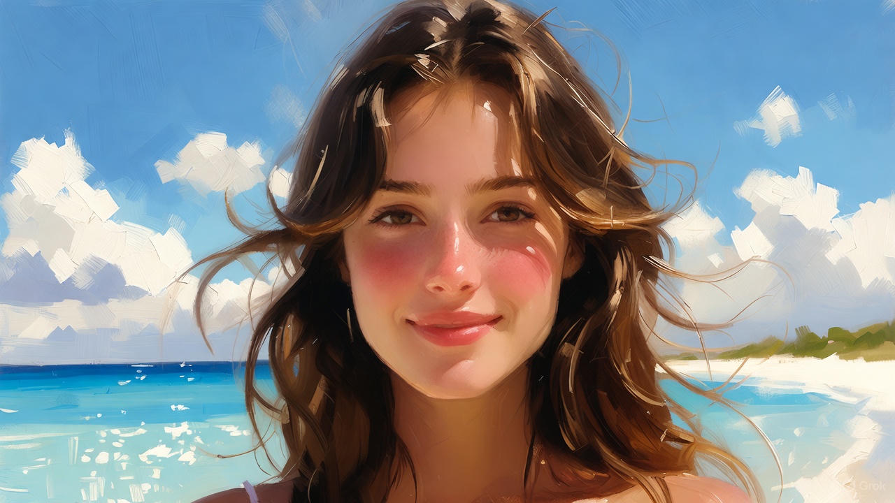 若い女性の笑顔