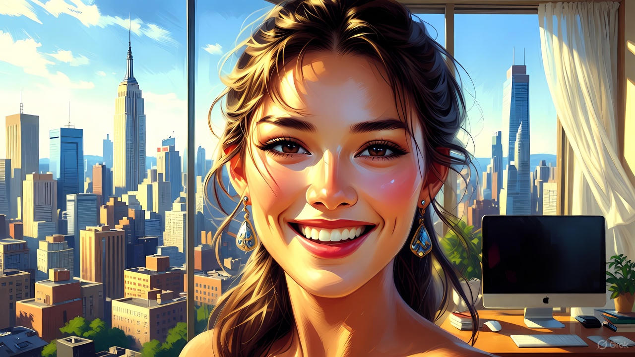 若い女性の笑顔