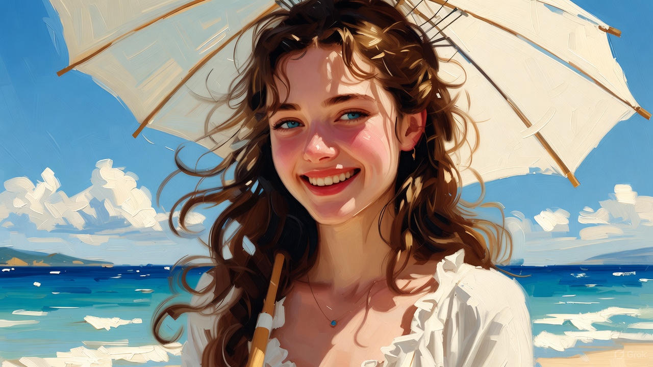 若い女性の笑顔