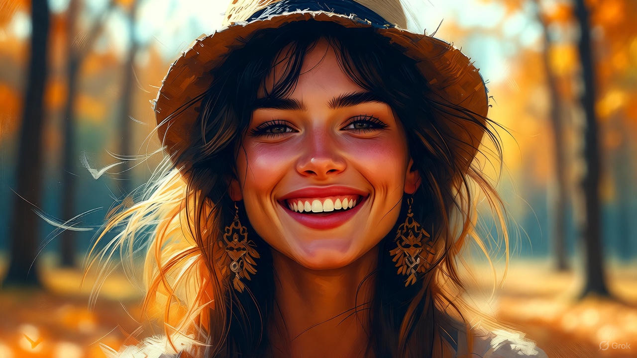 若い女性の笑顔