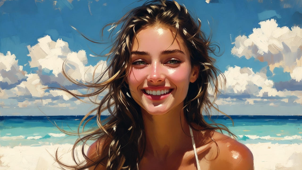 若い女性の笑顔