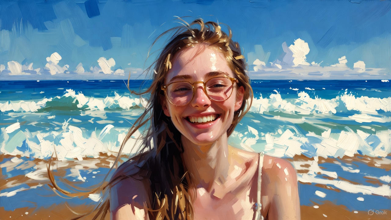 若い女性の笑顔