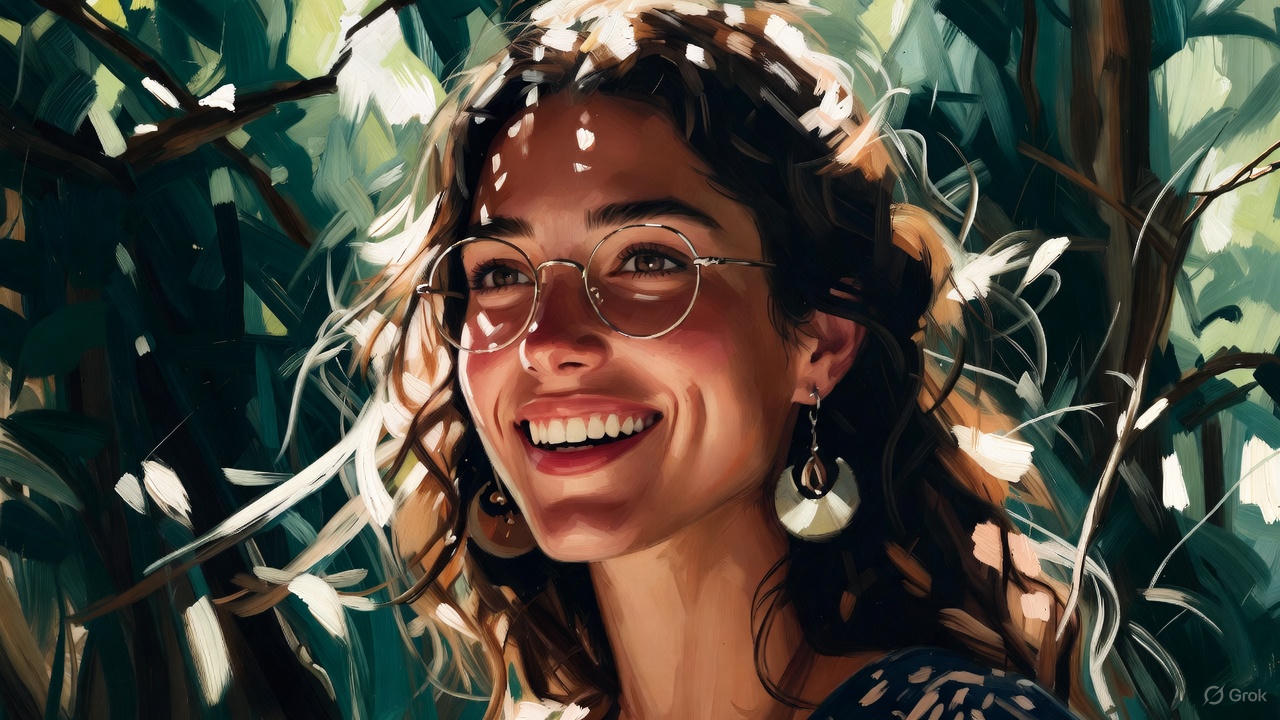 若い女性の笑顔