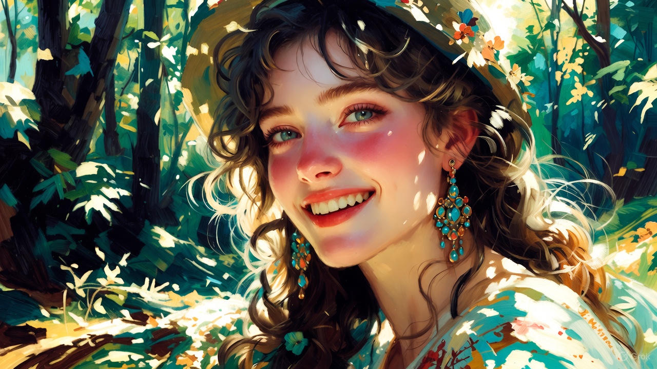 若い女性の笑顔