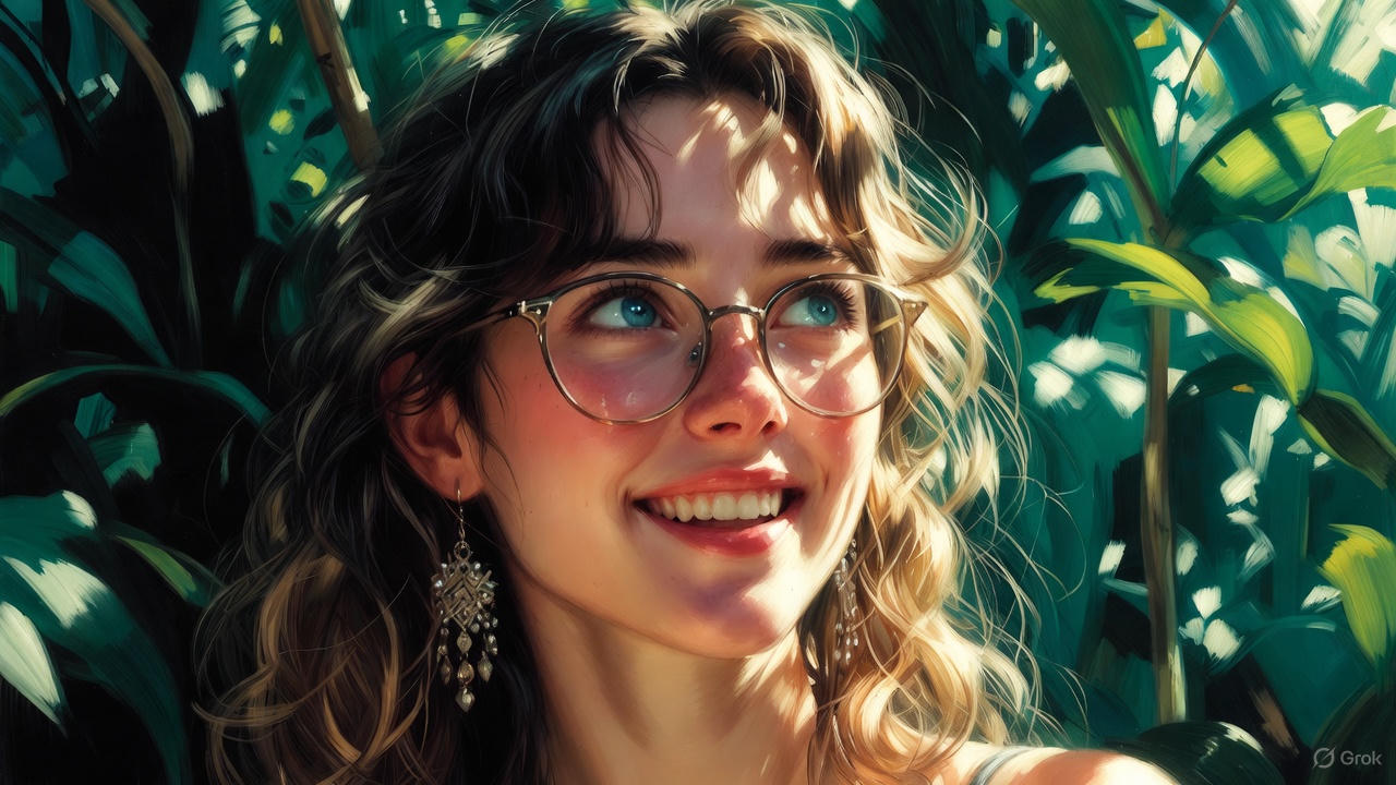 若い女性の笑顔